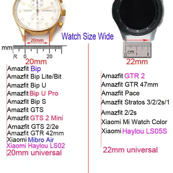 Silikona Siksna Xiaomi Huami Amazfit Amazfit GTS 2 Mini 2e Rkp U Pro S Aproce Watchband 20mm Universālais Smart Watch Band