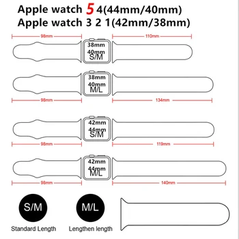 Silikona Siksniņa Apple Skatīties joslas 44mm 40mm 38mm 42 mm Gumijas aproce pulseira correa aproce iWatch serie 5 4 3 se 6 datumi