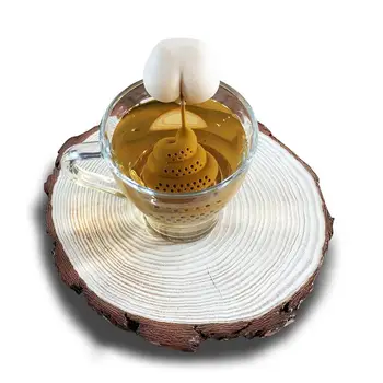 Silikona Tējas Infuser Kuģa Pakaļgals Muca Formas Tējas Difuzoru Smieklīgi Silikona Tējas Infuser Portatīvo Tējas Sietiņš Tējas Maisiņu Tēja Virtuves Rīks