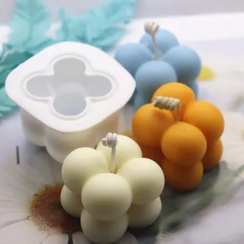 Silikona veidnē DIY aromatizētas sveces mini vienu mazu burvju bumbu formas svece 3d silikona veidnes