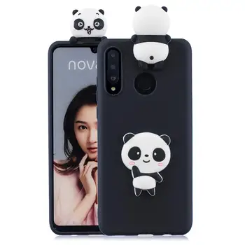 Silikona vāciņu, lai Huawei P Smart Z Lietā Y9 Ministru 2019 Fundas Par Huawei P Smart Z PSmart Z PSmartZ Coque 3D Panda Mīksto gadījumā