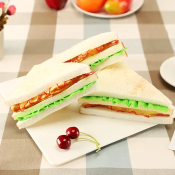 Simulācijas Maize Mākslīgā Kūka Sandwich Mēbeles Pārrobežu Foto Aksesuārus, Mājas Apdare, Logu Displejs