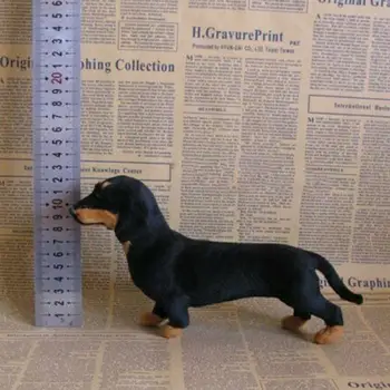 Simulācijas rotaļu simulācijas suns Dachshund stāvus tupus suns bērniem dāvanu Kucēns Spilgti Pildījumu Biedrs Rotaļlietas Pet