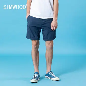 SIMWOOD 2021. gada vasarā jaunu Fermentu Mazgā bikses vīriešu klasiskā ceļa garums tīrtoņa krāsas bikses augstas kvalitātes plus lieluma šorti SJ130359