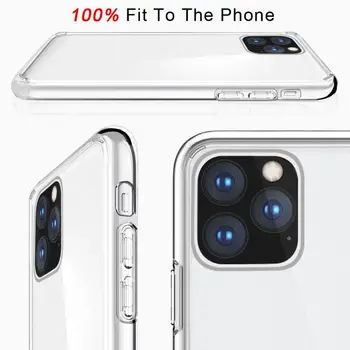 Skaidrs, Sākotnējā Lietu Apple iPhone 11 Pro Max 12 Pro Plus 8 7 6 6s PC+TPU Aizmugurējo Vāciņu Priekš iPhone XS Max X XR SE 2020. gadam Telefonu Gadījumā