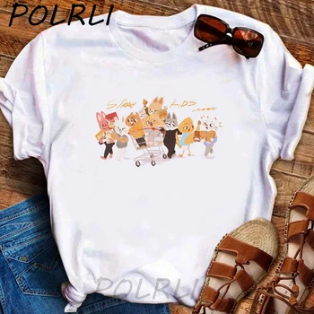 SkZoo Klaiņojošu Bērnu T-krekls Sievietēm korejas Kpop Modes Grafiskais Tee Krekls Vasaras Harajuku Sieviešu Vasaras Top Unisex Īsām Piedurknēm Tees