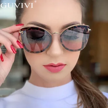 Slīpums Cat Eye Saulesbrilles Sieviešu 2019 Lielgabarīta Vintage, Saulesbrilles Luksusa Retro Vīriešiem, Saules Brilles Zīmola Dizaineru Brilles UV400