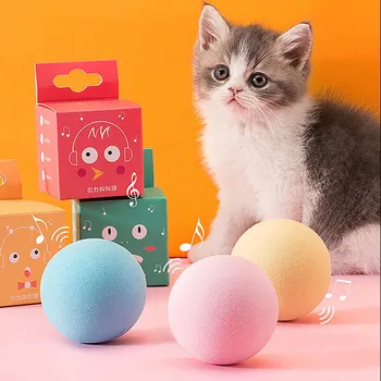 Smart Cat Rotaļlietas Interaktīvas Bumbu Ar Catnip Kaķu Apmācības Rotaļlietas Touch Skaņa, Spēlējot Bumbu Teaser Pīkstošs Rotaļlietas, Lai Kaķiem Kaķēns Molārā