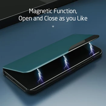 Smart flip view caurspīdīgu logu tālrunis case for Samsung Galaxy a12 12 12a SM-A125F 6.5