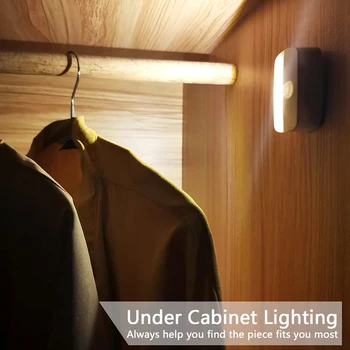 Smart Home Bezvadu Nakts Lampa Ar Kustību Sensoru, LED Nakts Apgaismojums Baterijas Mazo Nightlights Lampas Istabu, Koridora Skapis