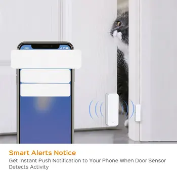 Smart home Tuya durvju logu WiFi sensors kabinets, durvis atvērt/aizvērt detektoru WiFi programmas Paziņojumu Trauksmes Signāls, Apgaismojums, Automatizācija