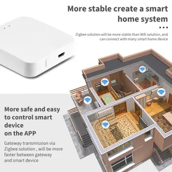 Smart Home Tuya Mini Zigbee Tilta Zigbee Vārti Hub Portatīvo Smart Dzīves APP Remote Darbojas Ar Alexa, Google Home Viegli Uzstādīt