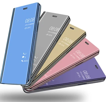 Smart Mirror Flip Case For Mi Xiaomi 10 Pro Lite 10T 9 SE, Ņemiet vērā, 10 CC9 A3 Ultra Pocophone M3 F1, F2 M2 X3 NFC Tālruņa Vāciņu Būtiska