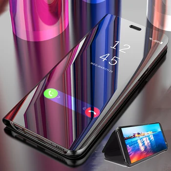 Smart Mirror Flip Case For Xiaomi Mi 9 SE 9T Mi 8 Lite, Ņemiet vērā, 10 Pro attiecas Uz Xiomi Mi A1 A2 A3 Lite Sajauc 2 3 Poco X2 F2 X3 NFC