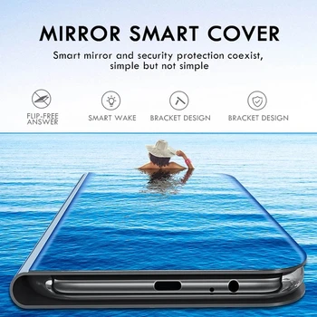 Smart Mirror Flip Tālrunis, Gadījumā, Huawei Honor 10 20 30 8X 9X 9.A 8.A P40 P30 P20 Mate 20 Pro Lite P Smart Z Y9S Y5 Y6 Y7 Y9 2019