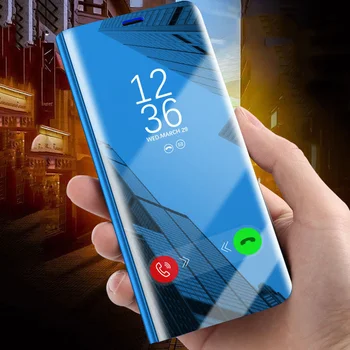 Smart Mirror Luksusa Telefonu Gadījumā Samsung Galaxy J7 (2018. Gadā) J8 Galaxy J7 (2018. gadā) SM-J737U J8 J810F / DS aizsardzības flip case