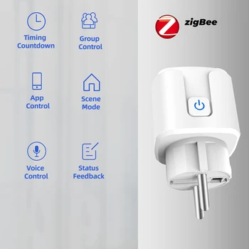Smart Plug WiFi Kontaktligzdu ES 15A Laika Funkcija Balss Kontrole Tuya ZigBee Vārti Kontroles Darbus Ar Alexa, Google Palīgs Jaunas