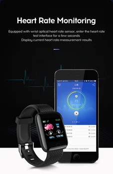 Smart Skatīties Fitnesa Tracker sirdsdarbība, Asins Spiediena Monitoru, 116Plus Ūdensizturīgs Skatīties Sporta Pulkstenis Sievietēm, Vīriešiem un Bērniem