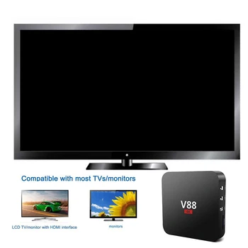 Smart TV Kastē Četrkodolu 4K HD Izeja, WIFI 1G+8G Televīzijas Media Player Topbox Tālvadības ierīce