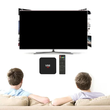 Smart TV Kastē Četrkodolu 4K HD Izeja, WIFI 1G+8G Televīzijas Media Player Topbox Tālvadības ierīce