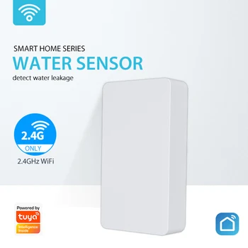 Smart WiFi Ūdens Noplūdes Signalizācijas Sensors Detektoru Tuya Smart Bezvadu Mājas Plūdu Pārplūdes Drošības Trauksmes Sistēma