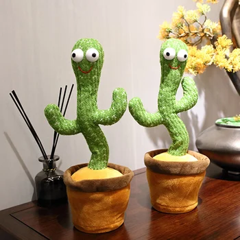 Smieklīgi Dejas Kaktuss Elektriskā Pildījumu Augu Plīša Rotaļlieta Krata Dziedāt Kaktuss Dejas Rotaļlietas Agrīnās Izglītības Rotaļlieta Bērniem, Dāvanu