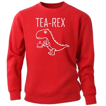 Smieklīgi Sporta Krekls Vīriešiem Tējas Rex Crewneck Sporta Krekli Joks Pun Jurassic Dinozauru Dzert Kafiju Hoodies Karikatūra Streetwear Sporta