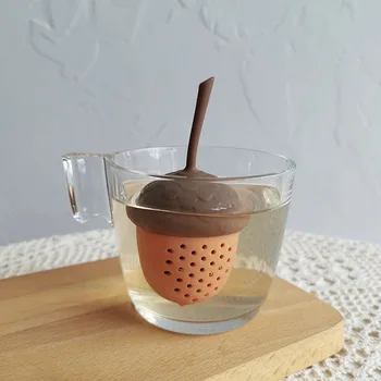 Smieklīgi Tējas Sietiņš Silikona Kuģa Pakaļgals Poo Acorn Ūdens Briesmonis Formas Tējas Stipruma Kanniņas Zāļu Tējas Maisiņu Teaware Atkārtoti Kafijas Piederumi