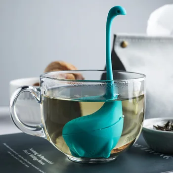 Smieklīgi Tējas Sietiņš Silikona Kuģa Pakaļgals Poo Acorn Ūdens Briesmonis Formas Tējas Stipruma Kanniņas Zāļu Tējas Maisiņu Teaware Atkārtoti Kafijas Piederumi