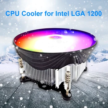 SNIEGAVĪRS CPU Cooler RGB 120mm Skrūvju Montāžas Siltuma Izlietne Intel LGA 1200 1150 1151 1155 Radiatoru 3 Pin CPU Dzesēšanas Ventilators Kluss PC