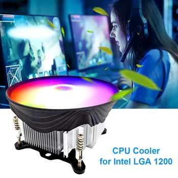 SNIEGAVĪRS CPU Cooler RGB 120mm Skrūvju Montāžas Siltuma Izlietne Intel LGA 1200 1150 1151 1155 Radiatoru 3 Pin CPU Dzesēšanas Ventilators Kluss PC