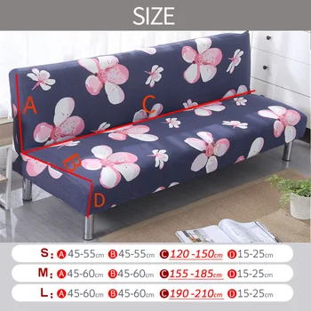 Sofa Bed Cover Universal Armless Locīšanas Mūsdienu sēdekļa slipcovers stiept attiecas lēts Dīvāns Aizsargs Elastīgs Futon Spandex Vāciņu