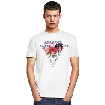 Solīto Neverland Emma Norman Ray T Vīriešiem ar Īsām Piedurknēm Streetwear T Krekls Yakusoku Nav Neverland T-krekls Kokvilnas Tee Augšu