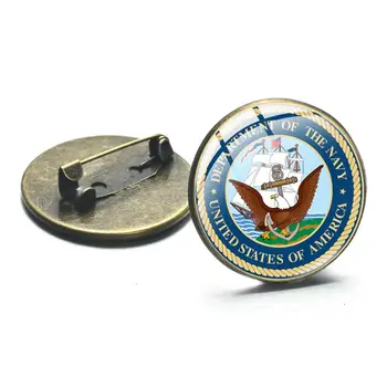 SONGDA ASV Departaments, Brošas un Piespraudes DOD DA NAV DAF USMC Simbolu, Stikla Kārtu Atloks Pin Žetons Piemiņas Dekoratīvās Rotas