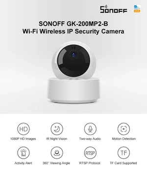 SONOFF GK-200MP2-B 1080P HD MINI Wifi Smart Camera Smart Home Security Camera 360 Wirelsess IP Kameras Pa e-WeLink Kontrole