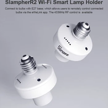 SONOFF Slampher R2 Spuldzes Turētājs E27 WiFi Bezvadu Smart Gaismas Turētājs Atbalsta Balss Kontroli Laika Funkcija