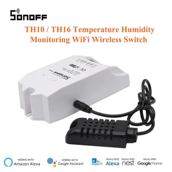 SONOFF TH10 TH16 Temperatūras un Mitruma Uzraudzība WiFi Slēdzis Smart Home eWelink APP Automatizācijas Darbā Ar Alexa, Google Home
