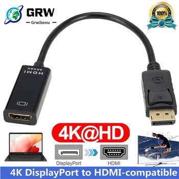 SP-HDMI-Saderīgam 4K 1080P Sieviešu un Vīriešu DisplayPort Kabeli PC TV Mini Projektoru Televīzijas Monitora Projetor Par Hp Portatīvo datoru