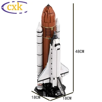 Space Shuttle Transporter Palaišanas Platformas Ķieģeļi KM Augsto Tehnoloģiju Raķešu Modeļu Veidošanas Bloki Radošo Diy Rotaļlietas Bērniem Dāvanas