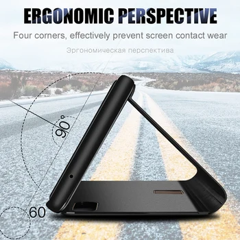 Spogulis Skatu Smart Flip Case For LG K50S Etui Luksusa sākotnējo Magnētisko fundas par LGK50S K50 S 50 LM-X540 Ādas 360 Tālruņa Vāciņu