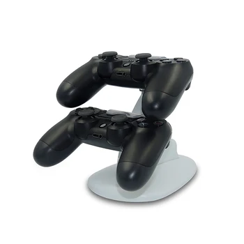 Spēle Kontrolieris Lādētāju PS4/PS4 Slim/PS4 Pro Gamepad Lādētāju Dual Uzlādes Ports Uzlādes Stacija/Bāze PS4 Kontrolieris