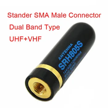SRH805S Dual Band UHF+VHF Antenu SMA Male par Baofeng UV3R UV100 LINTON LT6100 LT6188 YAESU/Vertex VX-6R radio