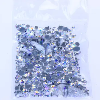 SS3-SS30 Jaunu Krāsu Labojumfailu Stikla Flatback Rhinestones Kristāli Thermal Adhesive Akmeņi, Pērlītes DIY Nail Art Kurpes Kāzu Rotaslietas
