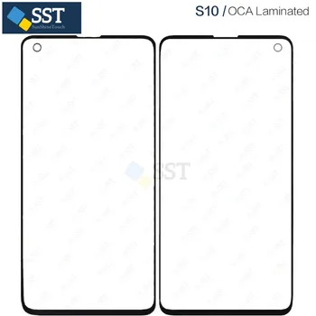 SST Priekšējo Paneli, Stikla Objektīvs SAMSUNG Galaxy S10 Touch Screen G9730 G973N G973F G973U G973W + OCA