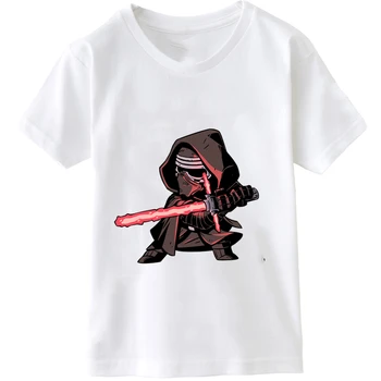 Star Wars Kokvilnas t krekls Disney Modes bērni vasaras drēbes Tēmu Tops Zēniem Drukāt Retro Tendences Īsām Piedurknēm Meitenēm, T-krekls Topi