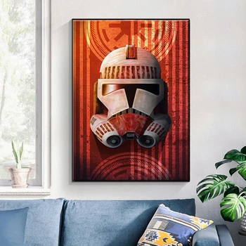 Star Wars Populārās Amerikāņu Drāma zinātniskās Fantastikas Sērijas Raksturu, Kanvas Gleznu Plakātu Drukas Sienas Mākslas Aina Dzīvojamā Istaba