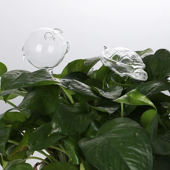Stikla Augu Ziedu Ūdens Padevē Automātiskā Automātiskā Laistīšanas Ierīces, Putnu Star Sirds Dizaina Augu Waterer Laistīšanas Ierīces 2 Veidi