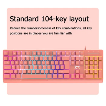 STK090 Gamin Tastatūru Touchpad Inalambric Wired Keyboard Mini Tastatūru, Spēļu Tastatūru Windows 2000/XP/VISTA
