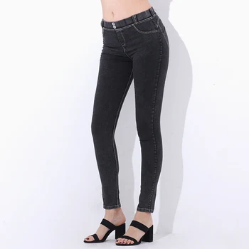 Streetwear Sieviete ar Zemu Vidukļa Dāmas Džinsi Viltus Kabatas y2k Drauga mamma Džinsi Sievietēm, Skinny Džinsa Zīmuli Bikses Skinny Jeans