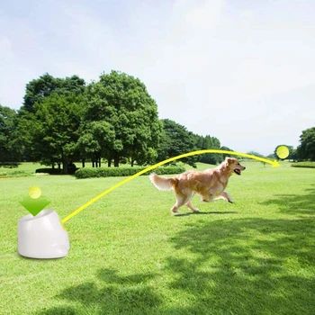 Suns Pet Rotaļlietas Tenisa Ikonas Automātiski Metamās Mašīnas Pet Bumbu Mest Ierīces 3/6/9M Sadaļā Emisijas ar 3 Bumbiņas Suns Produkti